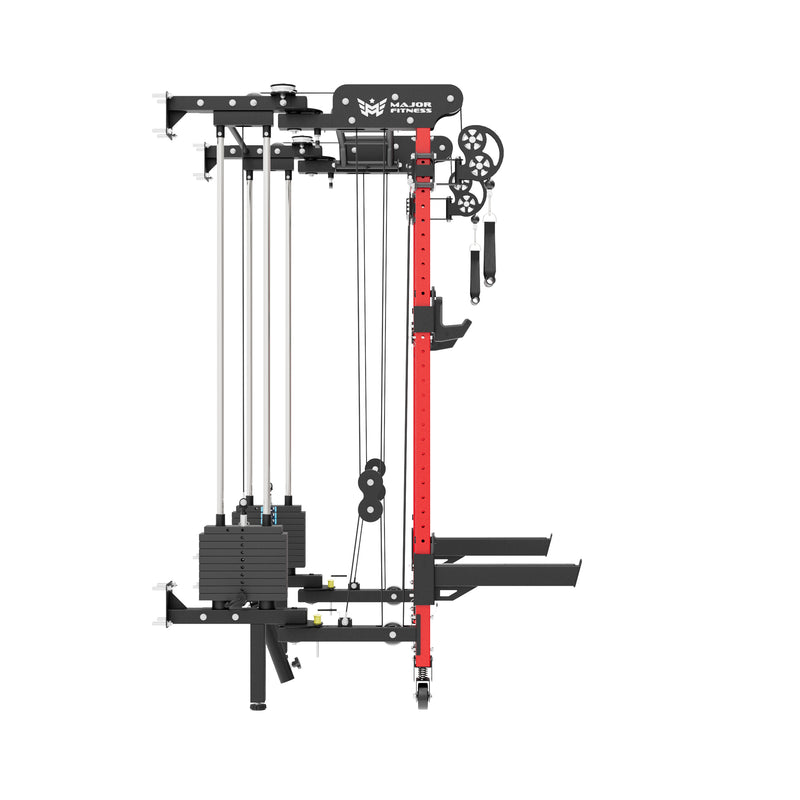 Major Fitness Lightning F35 Pro Wall Mounted Folding Power Rack All-In-One Home Gym