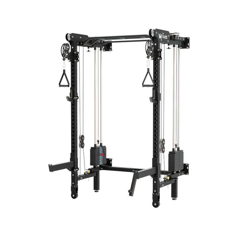 Major Fitness Lightning F35 Pro Wall Mounted Folding Power Rack All-In-One Home Gym